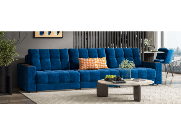Диван BOSS GRAND Велюр Monolit синий Диван BOSS GRAND Велюр Monolit синий