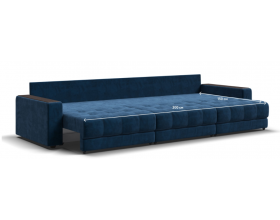 Босс Гранд диван Велюр Монолит синий