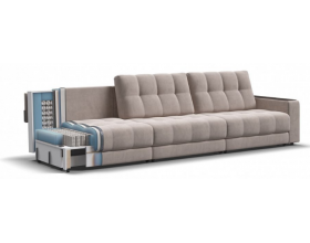 Босс Гранд диван Велюр Монолит латте