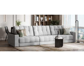 Босс Гранд диван Велюр Монолит сталь