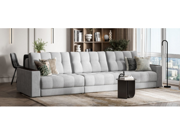 Диван BOSS GRAND Велюр Monolit сталь