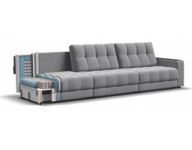 Босс Гранд диван Велюр Монолит сталь