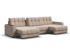 Босс Гранд диван Велюр Алькантара пепел