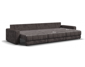 Босс Гранд диван Велюр Алькантара серый