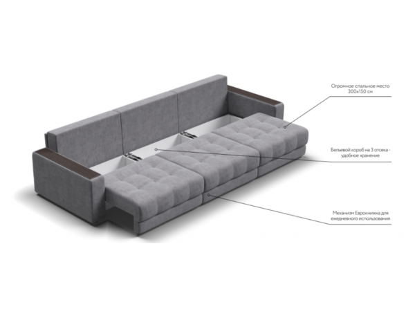 Диван BOSS GRAND Велюр Роял агат Диван BOSS GRAND Велюр Роял агат