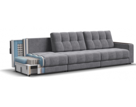 Босс Гранд диван Велюр Роял агат