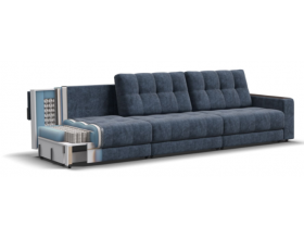 Босс Гранд диван Велюр Роял синий