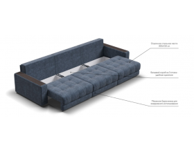 Босс Гранд диван Велюр Роял синий