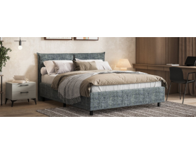 Лео Кровать 160*200 Шенилл Смарт серый