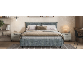 Лео Кровать 160*200 Шенилл Смарт серый