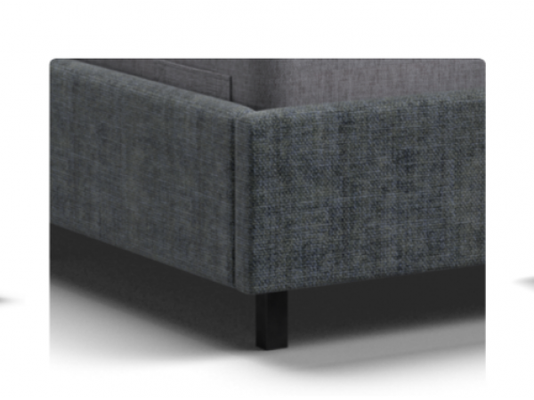 Кровать ЛЕО 160*200 Шенилл IQ серая