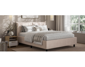 Лео Кровать 160*200 Вельвет Корд бежевый