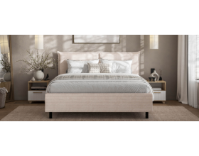 Лео Кровать 160*200 Вельвет Корд бежевый