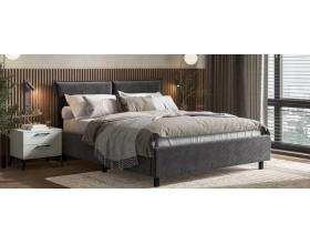 Лео Кровать 160*200 Вельвет Корд графит