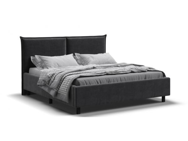 Кровать ЛЕО 160*200 Вельвет CORD графит