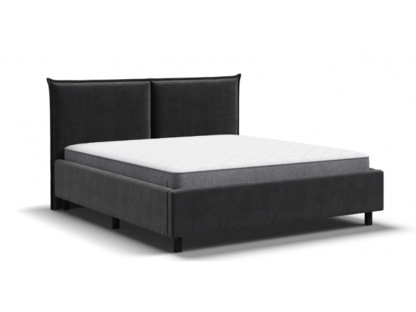Кровать ЛЕО 160*200 Вельвет CORD графит