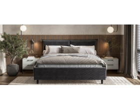 Лео Кровать 160*200 Вельвет Корд графит