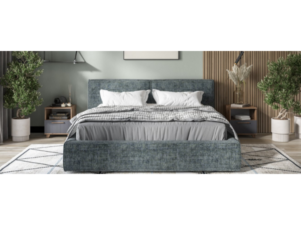 Кровать NORD Шенилл IQ серая + ПМ 160*200 Кровать NORD Шенилл IQ серая + ПМ 160*200