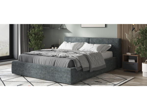 Кровать NORD Шенилл IQ серая + ПМ 160*200 Кровать NORD Шенилл IQ серая + ПМ 160*200