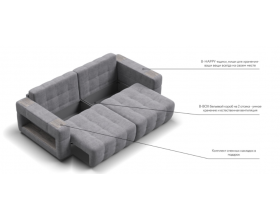 Босс ХО диван Велюр Роял агат