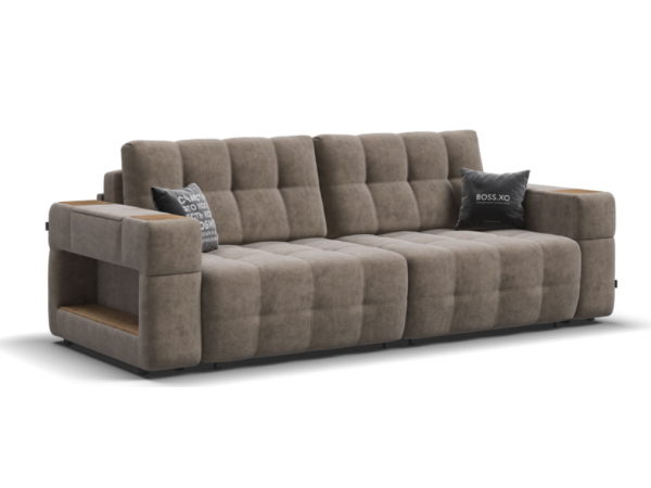 Диван BOSS.XO Велюр Royal тауп NEW / WOOD Smok
