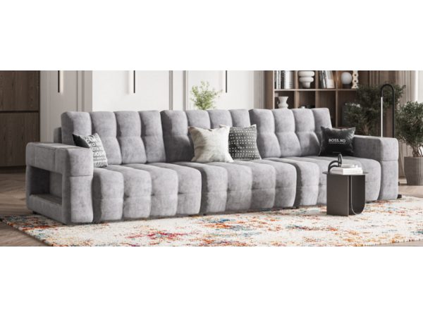 Диван BOSS.XO MAX Велюр Роял агат / WOOD Rock