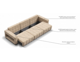 Босс ХО Макс диван Велюр Роял шампань