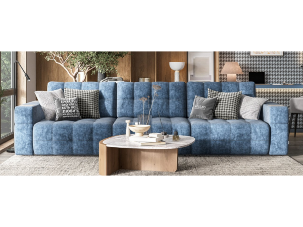 Диван BOSS.XO MAX Велюр Royal топаз / WOOD Rock