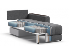 Босс кресло-кровать Рогожка Мальмо серый