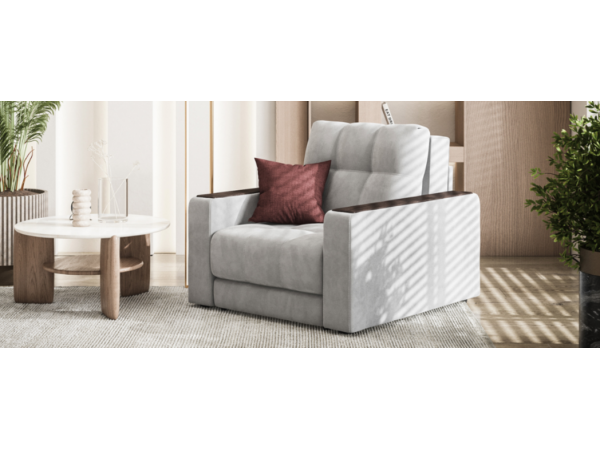 Кресло-кровать BOSS 2.0 велюр Monolit сталь