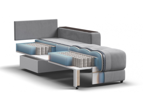 Кресло-кровать BOSS 2.0 велюр Monolit сталь