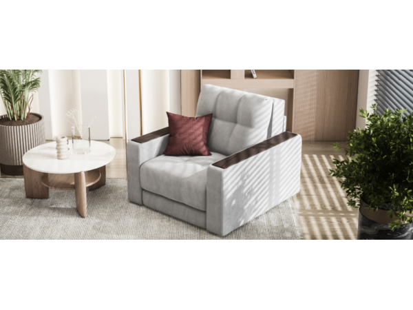 Кресло-кровать BOSS 2.0 велюр Monolit сталь