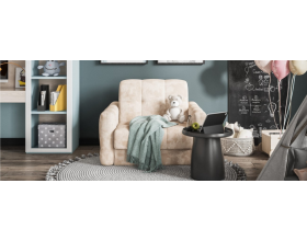 Босс Слип кресло-кровать Велюр Алькантара пепел