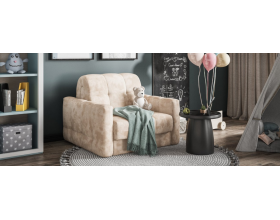 Босс Слип кресло-кровать Велюр Алькантара пепел