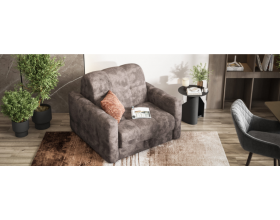 Босс Слип кресло-кровать Велюр Алькантара серый