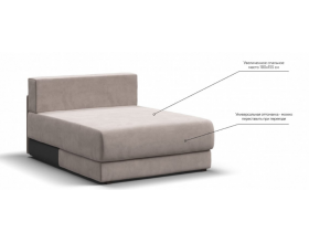 Ричмонд Модуль оттоманка Велюр Монолит латте