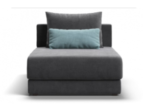 Ричмонд Модуль оттоманка Велюр Монолит серый