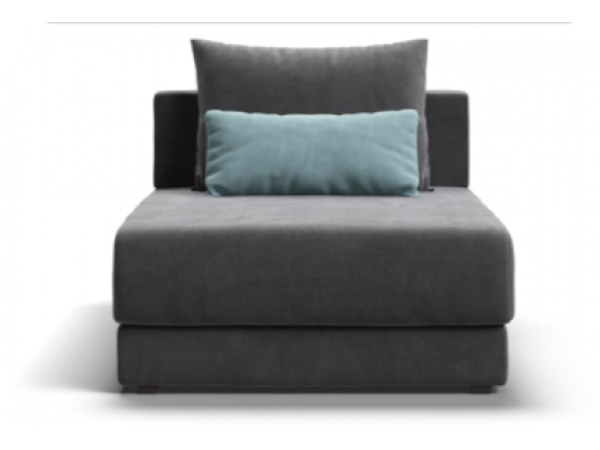 Оттоманка РИЧМОНД MODOOL Велюр Monolit серый