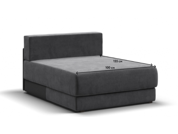 Оттоманка РИЧМОНД MODOOL Велюр Monolit серый