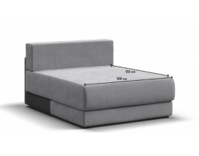 Ричмонд Модуль оттоманка Велюр Монолит сталь