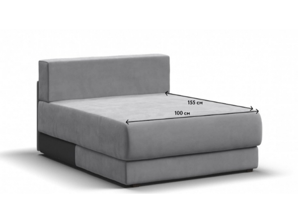 Оттоманка РИЧМОНД MODOOL Велюр Monolit сталь