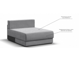 Ричмонд Модуль оттоманка Велюр Монолит сталь