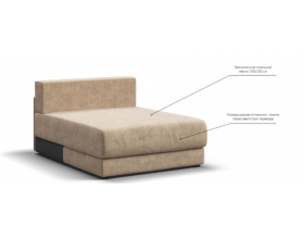 Ричмонд Модуль оттоманка Велюр Роял шампань