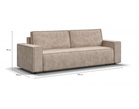 Диван Норд Велюр Alkantara пепел