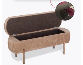 Банкетка Dream,тёмно-бежевый,ножки бронза