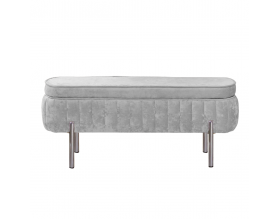 Банкетка Dream,светло-серый,ножки хром