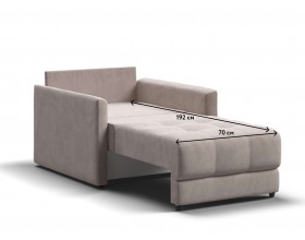 Босс Лофт кресло-кровать Велюр Монолит латте