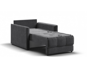 Босс Лофт кресло-кровать Велюр Монолит серый