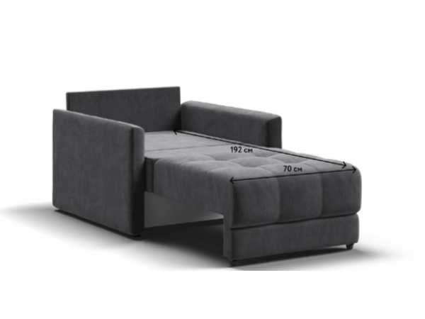 Кресло-кровать BOSS LOFT велюр Monolit серый