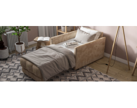 Босс Лофт кресло-кровать Велюр Алькантара пепел